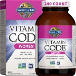 Garden of Life Multivitamin for Women, Vitamin Code Women's Multi, Whole Food, Vitamins, Iron, Folate not Folic Acid, Probiotics, Vegetarian Supplements for Womens Energy, 240 Count