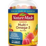 Nature Made Multivitamin for Him with Omega-3, Mens Multivitamins for Daily Nutritional Support, Multivitamin for Men, 150 Gummy Vitamins and Minerals, 75 Day Supply